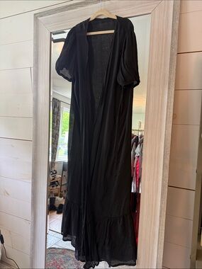 Cupshe Black Breezy Maxi Cover-Up Dress